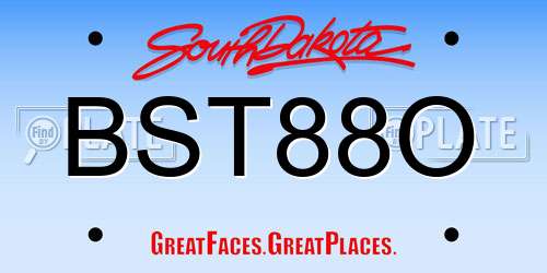 BST88O South Dakota License Plate