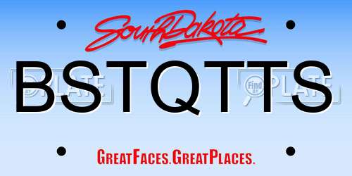 BSTQTTS South Dakota License Plate