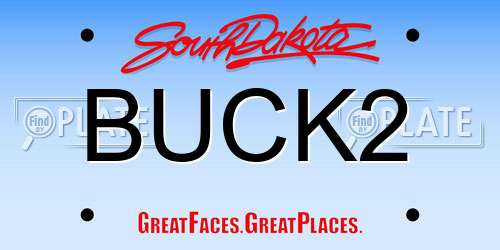 BUCK2 South Dakota License Plate