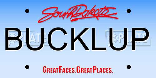 BUCKLUP South Dakota License Plate