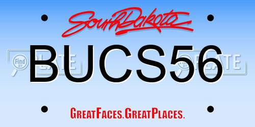 BUCS56 South Dakota License Plate