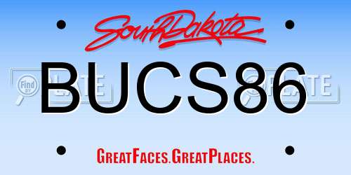 BUCS86 South Dakota License Plate
