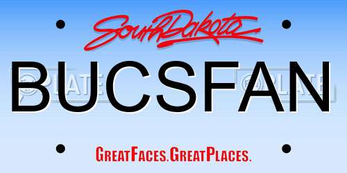 BUCSFAN South Dakota License Plate