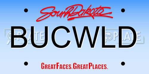 BUCWLD South Dakota License Plate