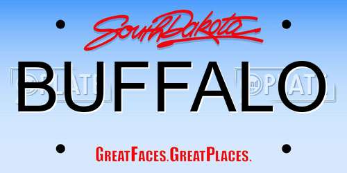 BUFFALO South Dakota License Plate