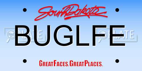 BUGLFE South Dakota License Plate