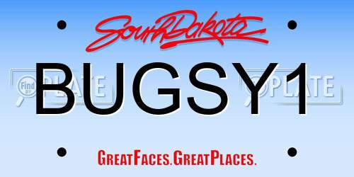 BUGSY1 South Dakota License Plate