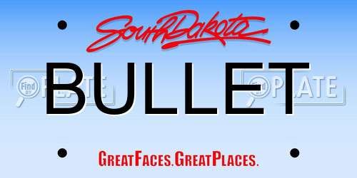 BULLET South Dakota License Plate