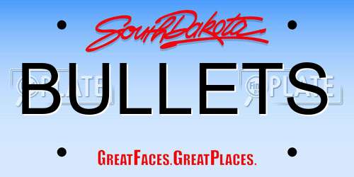 BULLETS South Dakota License Plate