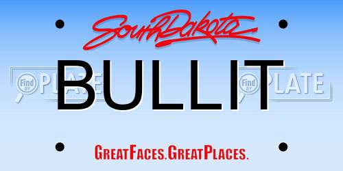BULLIT South Dakota License Plate