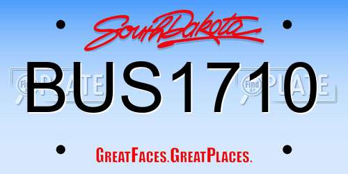 BUS1710 South Dakota License Plate