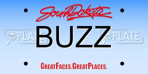 BUZZ South Dakota License Plate