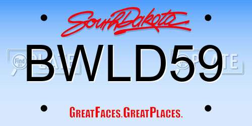 BWLD59 South Dakota License Plate