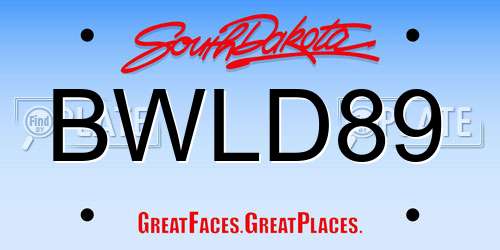BWLD89 South Dakota License Plate