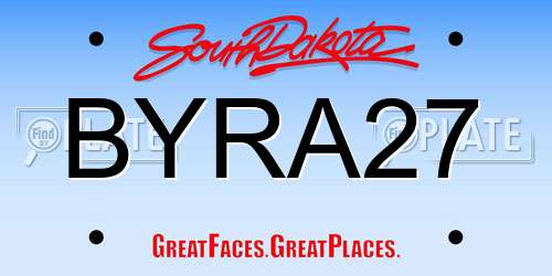 BYRA27 South Dakota License Plate