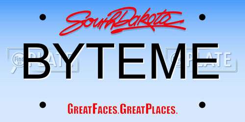 BYTEME South Dakota License Plate