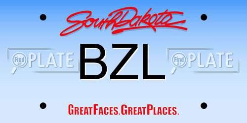 BZL South Dakota License Plate