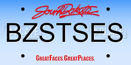 BZSTSES South Dakota License Plate