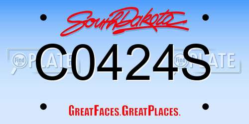 C0424S South Dakota License Plate