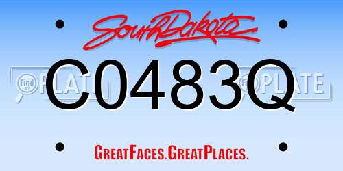 C0483Q South Dakota License Plate