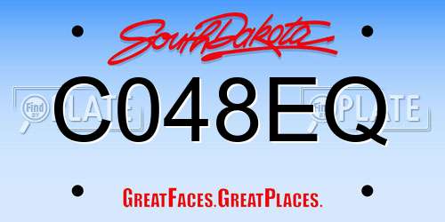 C048EQ South Dakota License Plate