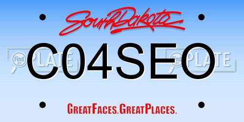 C04SEO South Dakota License Plate