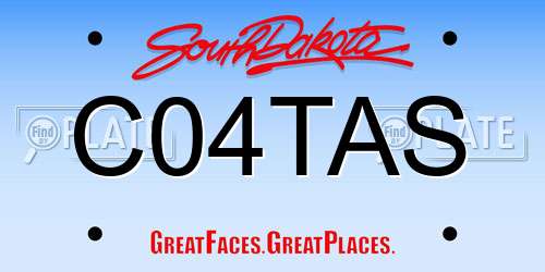 C04TAS South Dakota License Plate
