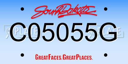 C05055G South Dakota License Plate