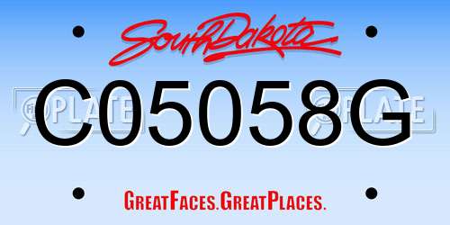C05058G South Dakota License Plate