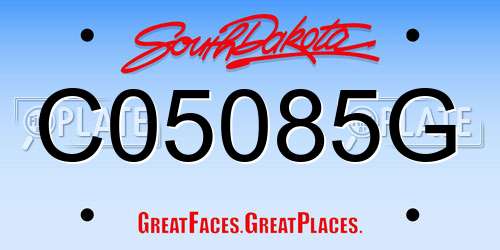C05085G South Dakota License Plate