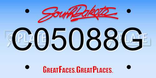 C05088G South Dakota License Plate