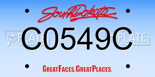 C0549C South Dakota License Plate