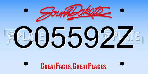C05592Z South Dakota License Plate