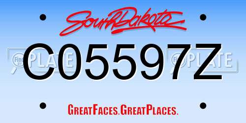 C05597Z South Dakota License Plate