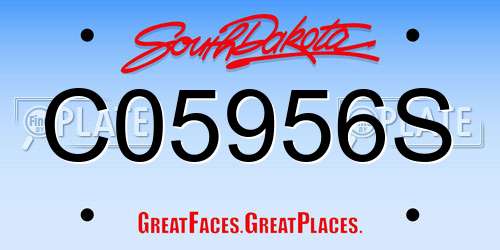 C05956S South Dakota License Plate