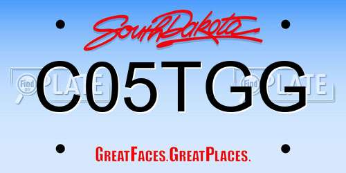 C05TGG South Dakota License Plate