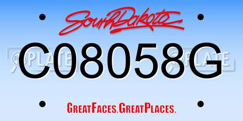 C08058G South Dakota License Plate