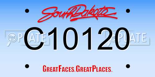 C10120 South Dakota License Plate