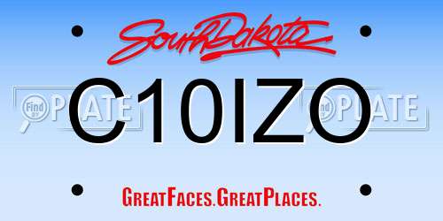 C10IZO South Dakota License Plate
