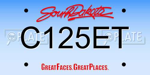 C125ET South Dakota License Plate