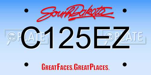 C125EZ South Dakota License Plate