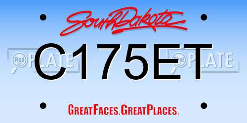 C175ET South Dakota License Plate