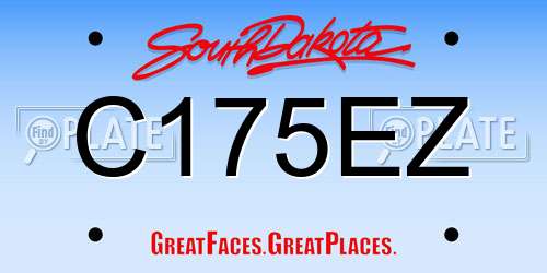 C175EZ South Dakota License Plate