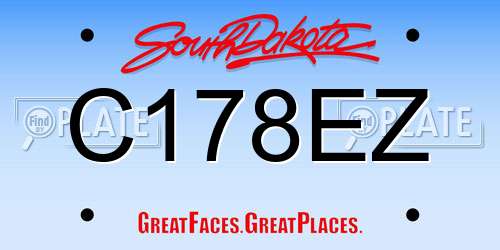 C178EZ South Dakota License Plate