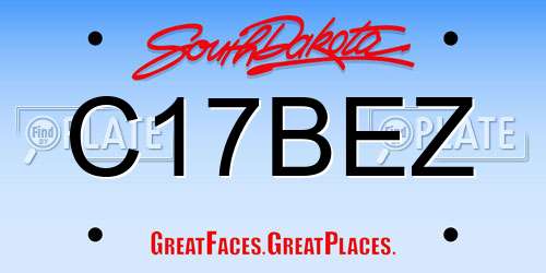 C17BEZ South Dakota License Plate