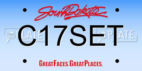 C17SET South Dakota License Plate