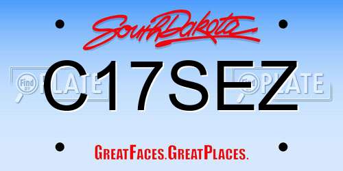 C17SEZ South Dakota License Plate