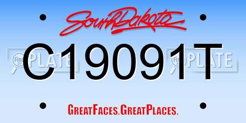 C19091T South Dakota License Plate