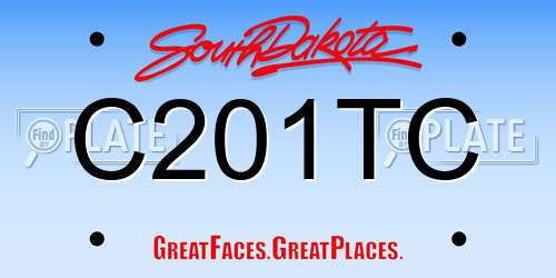C201TC South Dakota License Plate