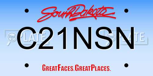 C21NSN South Dakota License Plate